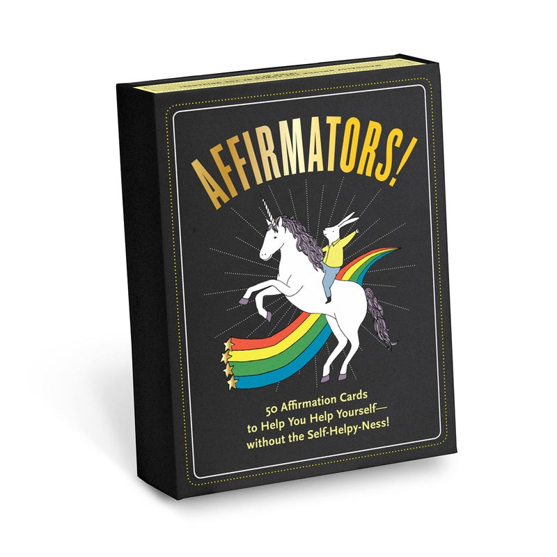 Knock Knock Affirmators! Original: 50 Affirmation Cards Deck For You Help Yourself without The Self-Helpy-Ness (50 Cards) - Image 1